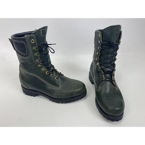 Golden Retriever 5835 Vintage 8" Work Boots Green Men's Size 8 Vibram Soles